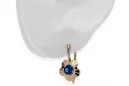 Earrings Vintage Jewlery Sapphire Original Vintage 14K Rose Gold vec028r